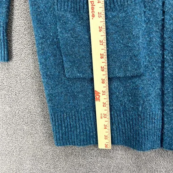 A New‎ Day Sweater womens Small Color Block Cardigan Open Front Pockets - Picture 6 of 14